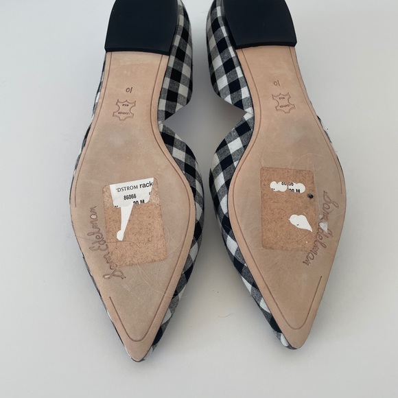 Sam Edelman gingham plaid pointy toe flats - Picture 6 of 6